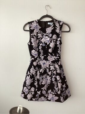 Hill House Home The Joelle Dress Winter Jasmine Metallic Brocade Mini